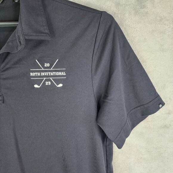 Mens Travis Mathew Black Polo Shirt Golf Short Sleeve Size L - Picture 3 of 11